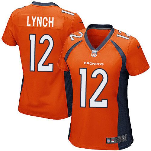 Nike Broncos #12 Paxton Lynch Orange Team Color Women's Stitched NFL New Elite Jersey